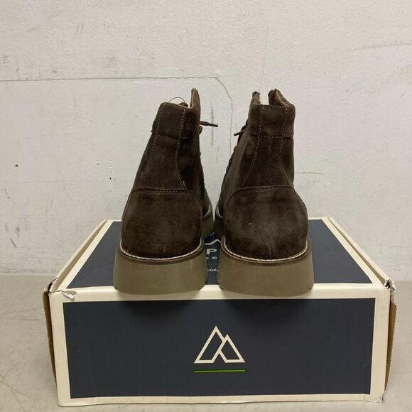 Alpine Design Men's Casual Lace Wedge Boots Double Brown Suede AD22MC001 - 14 - Picture 4 of 8